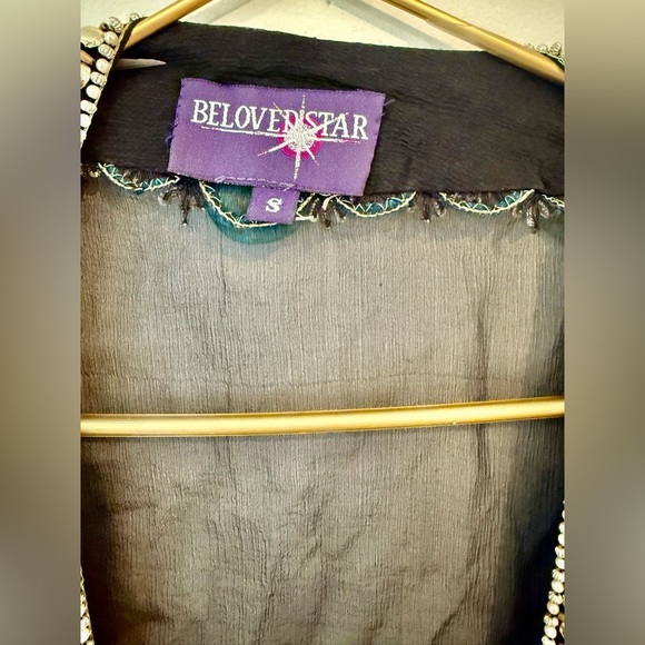 Beloved Star Swim Cover Up Beaded black  Small - Picture 2 of 7